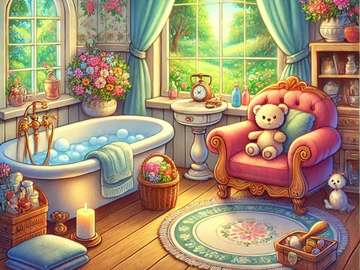 Cartoon bathroom jigsaw puzzle online