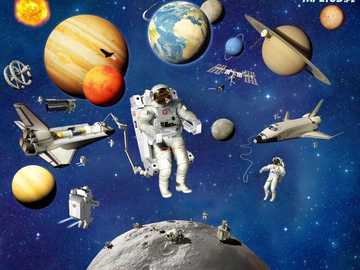 space, cosmonauts, planets jigsaw puzzle online