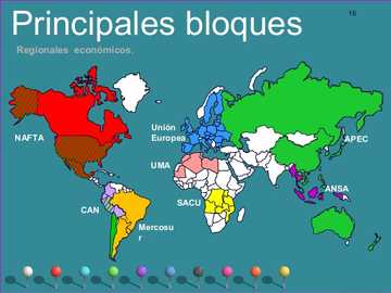 Blocs économiques puzzle en ligne