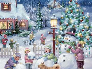 Une chute de neige spectaculaire puzzle en ligne
