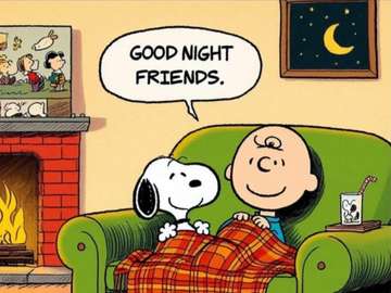 Snoopy and Chuck Get Ready to Read by thr Fire jigsaw puzzle online