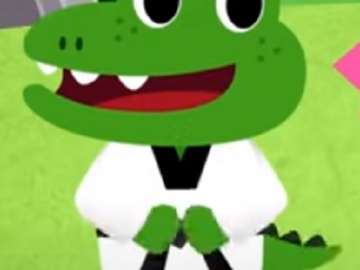 Taekwondo crocodile online puzzle